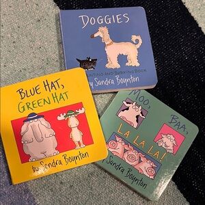 Sandra Boynton Board Book Trio - Yellow, Blue, Green Covers